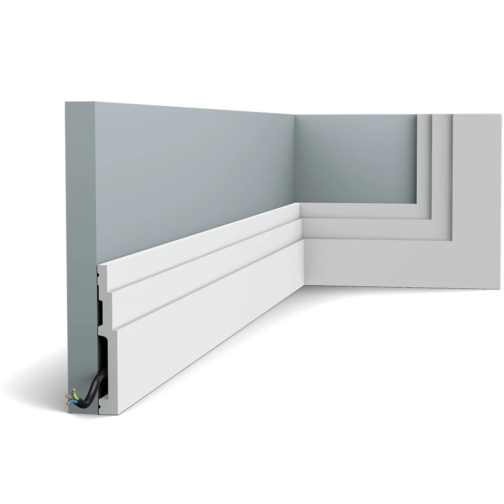 Плинтус Orac Decor (2000x120x16) Белый SX180 High Line