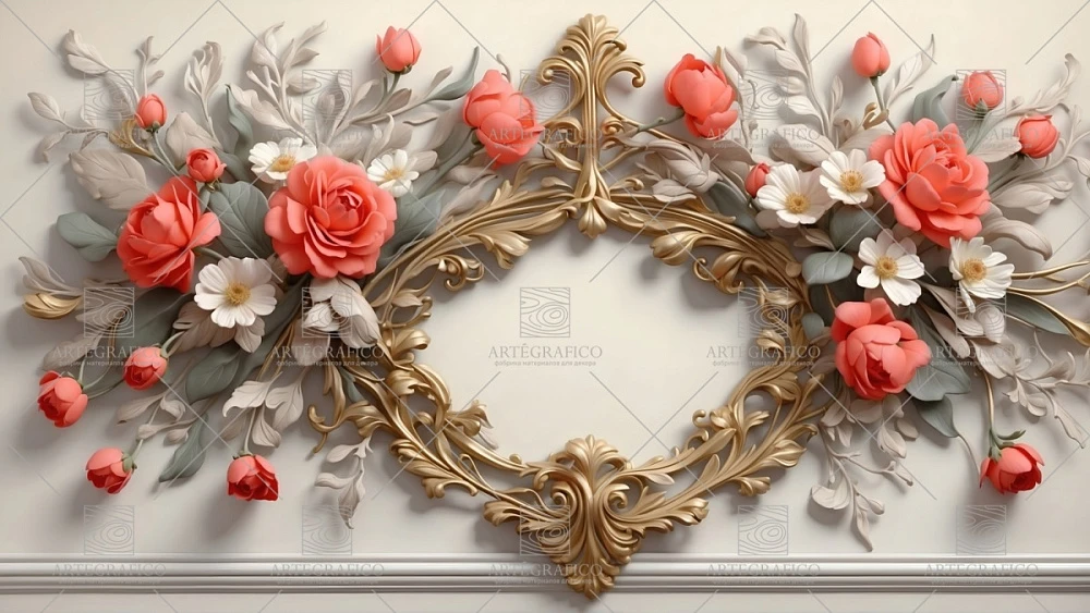 Фреска Artegrafico Voluminous flowers AG-VF-001