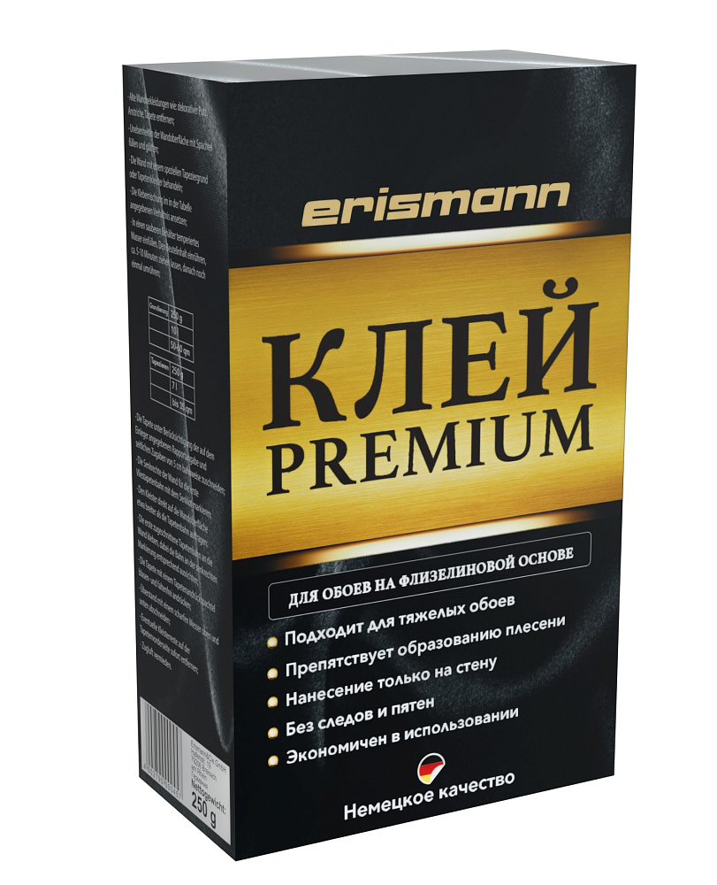 Клей Erismann Premium для обоев на флизелиновой основе 250 г