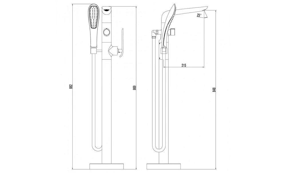 Смеситель Lemark Melange для ванны (LM4944CW)