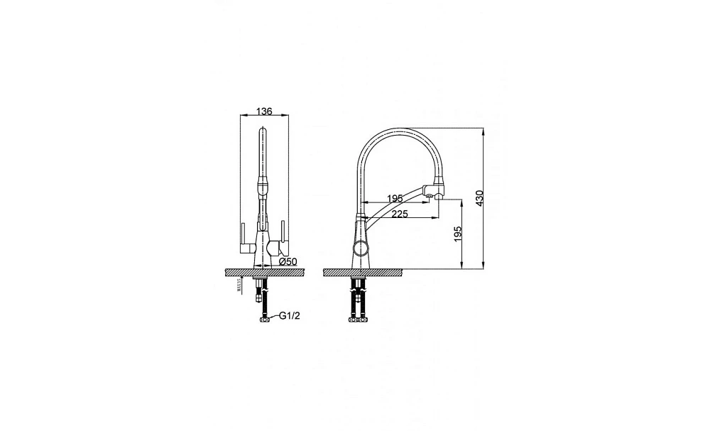 Смеситель для кухни Lemark Comfort LM3071C-Gray