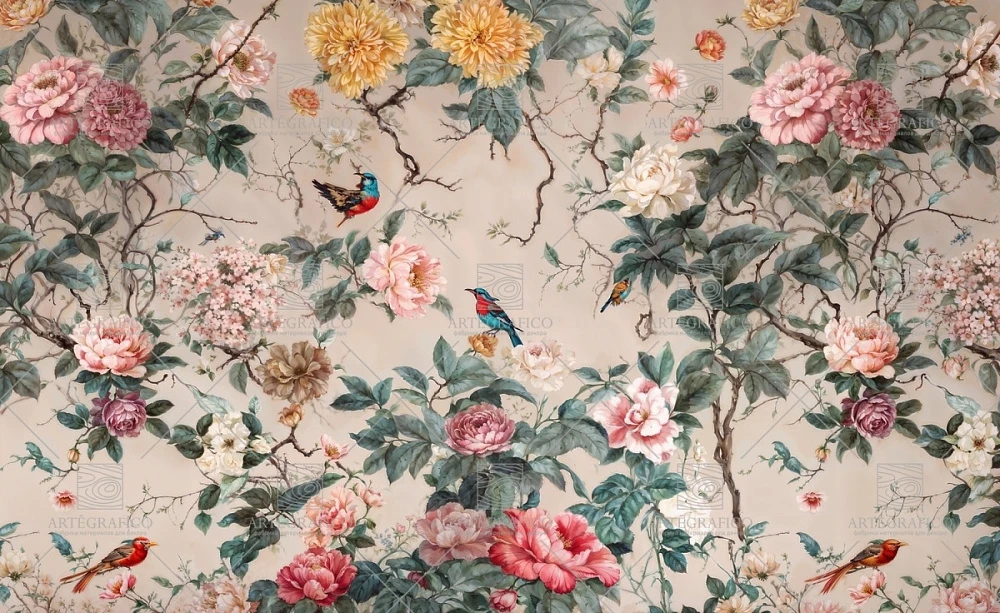 Фреска Artegrafico Chinoiserie birds AG-CB-013